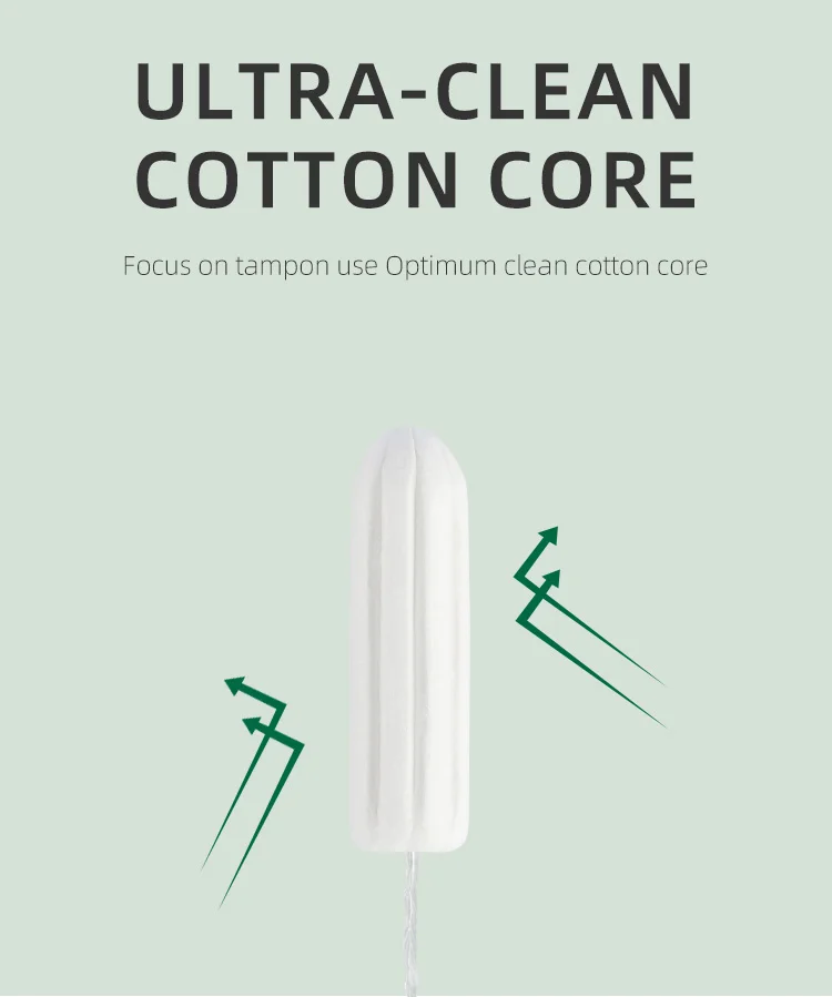 Top Sell Vaginal Ladies Tampons Applicator Clearing Cotton Organic