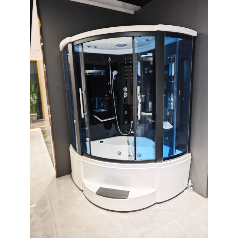 Twoperson Seat Steam Room With Jacuzzi Steam Shower Cabin And Foot