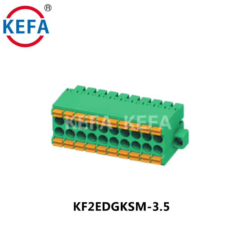 KF2EDGKSM-3.5 300V 8A مقبس صيني كتلة طرفية قابلة للتوصيل كتلة طرفية قابلة للإدخال
