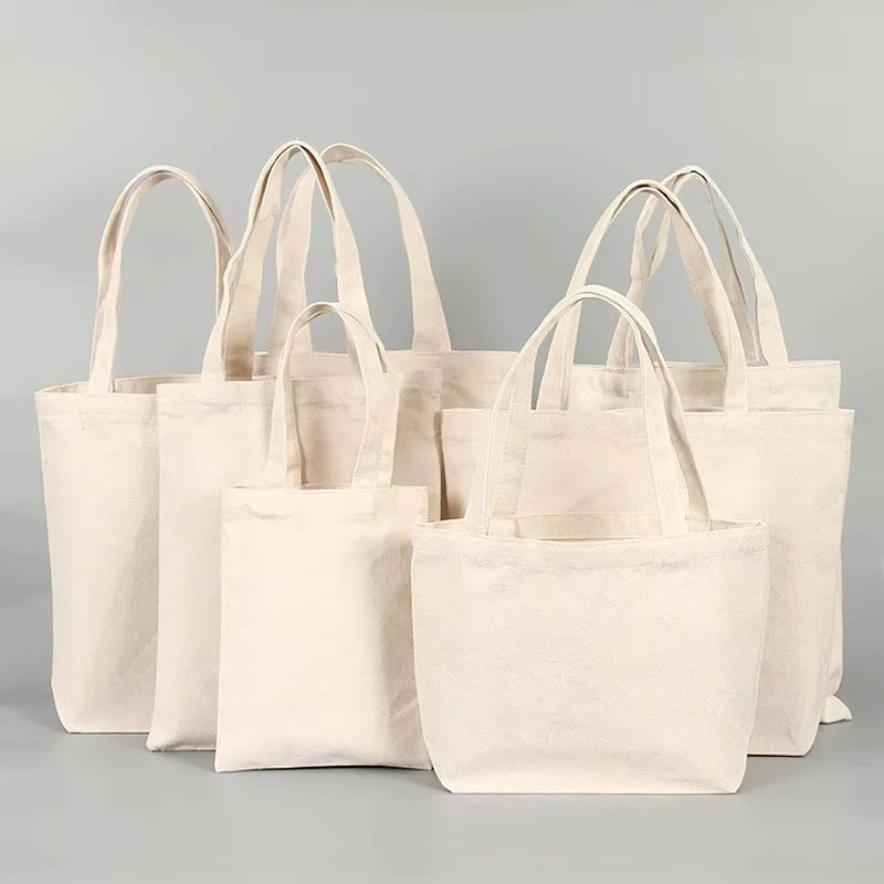 Wholesale Recycled Colorful Large Capacity Cotton Bag Multipurpose Economy Canvas Tote Reusable Custom Cotton Tote Shopping Bag factory