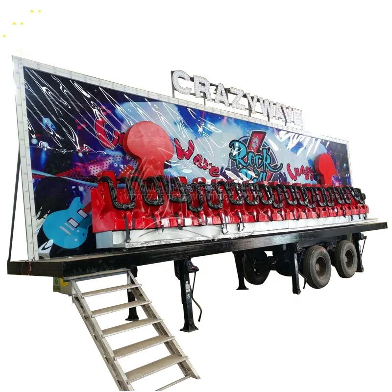 Popular Amusement Fairground Rides Crazy Wave Ride On Trailer - Buy ...