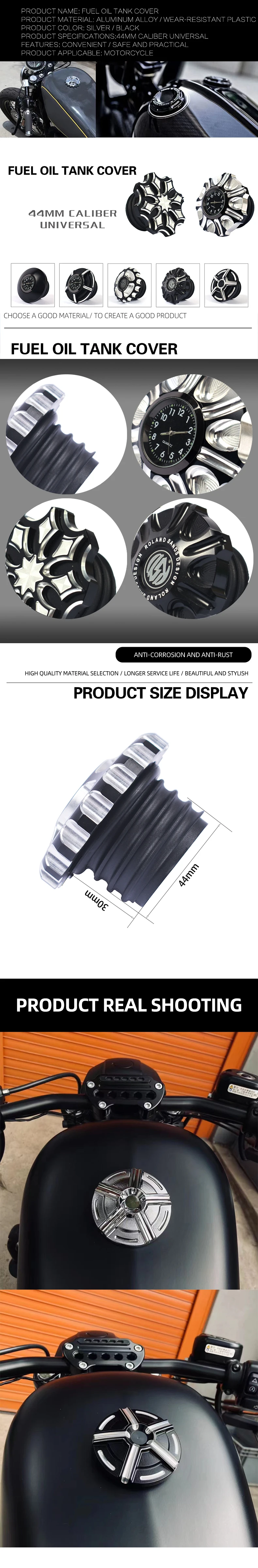 Mosailke Motorbike Flushmount Fuel Tank Cap Gas Petrol Lock Oil Filler