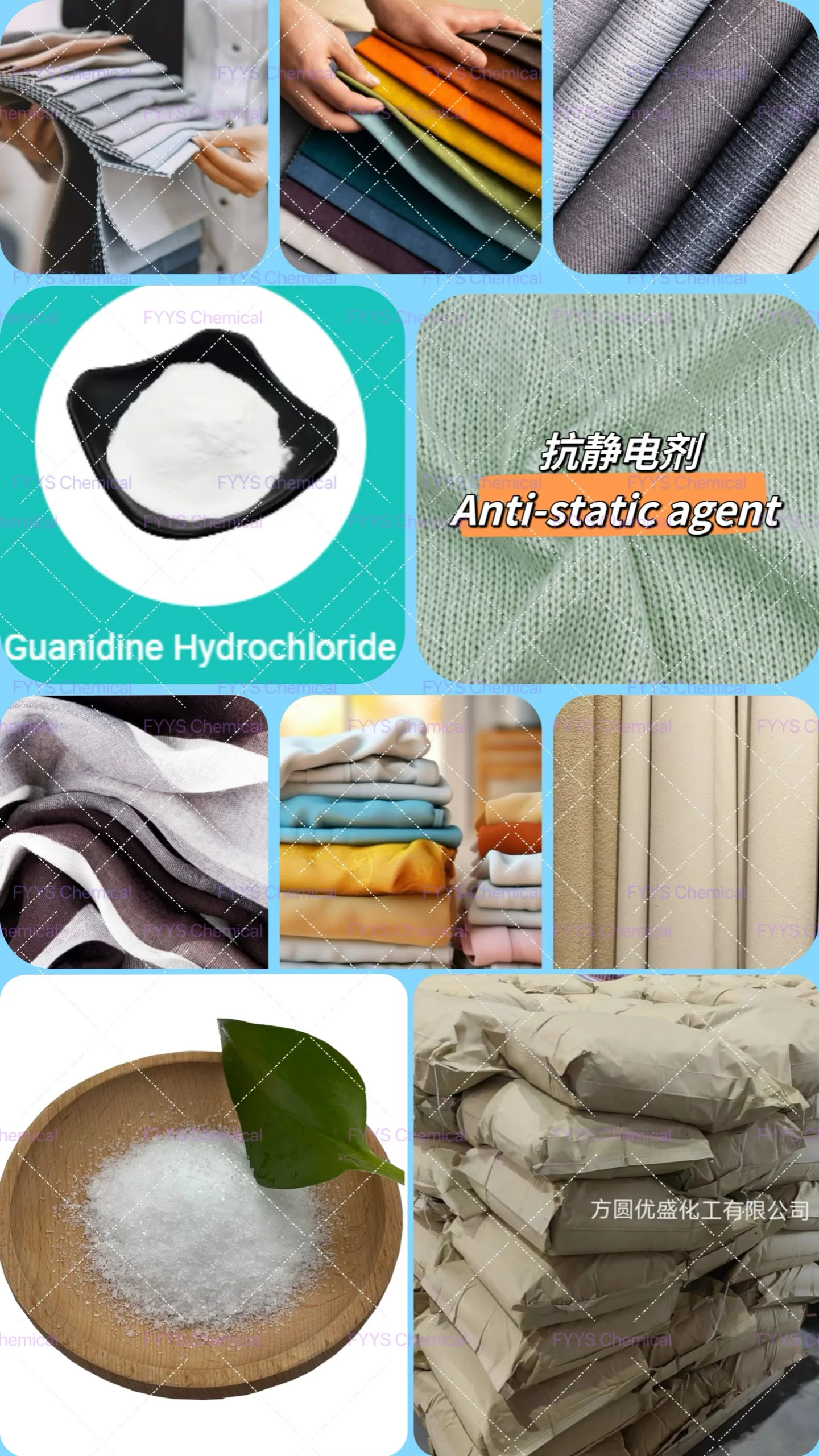 2024 Special Offer Drugs Crystal Synthetic Powder  99% Guanidine Hydrochloride CAS NO 50-01-1 for Static Protective Clothing