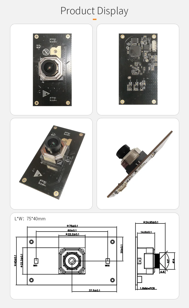 USB2.0 4K HD 8MP Auto Focus Camera Module插图1