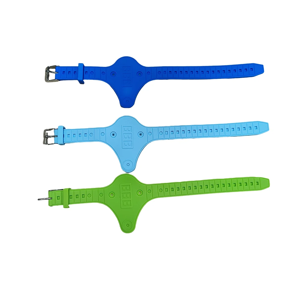 Factory Customize Adjustable Silicone Rubber Key Wristband Key Bracelet Locker for Gym Swimming Sauna Lined Locker