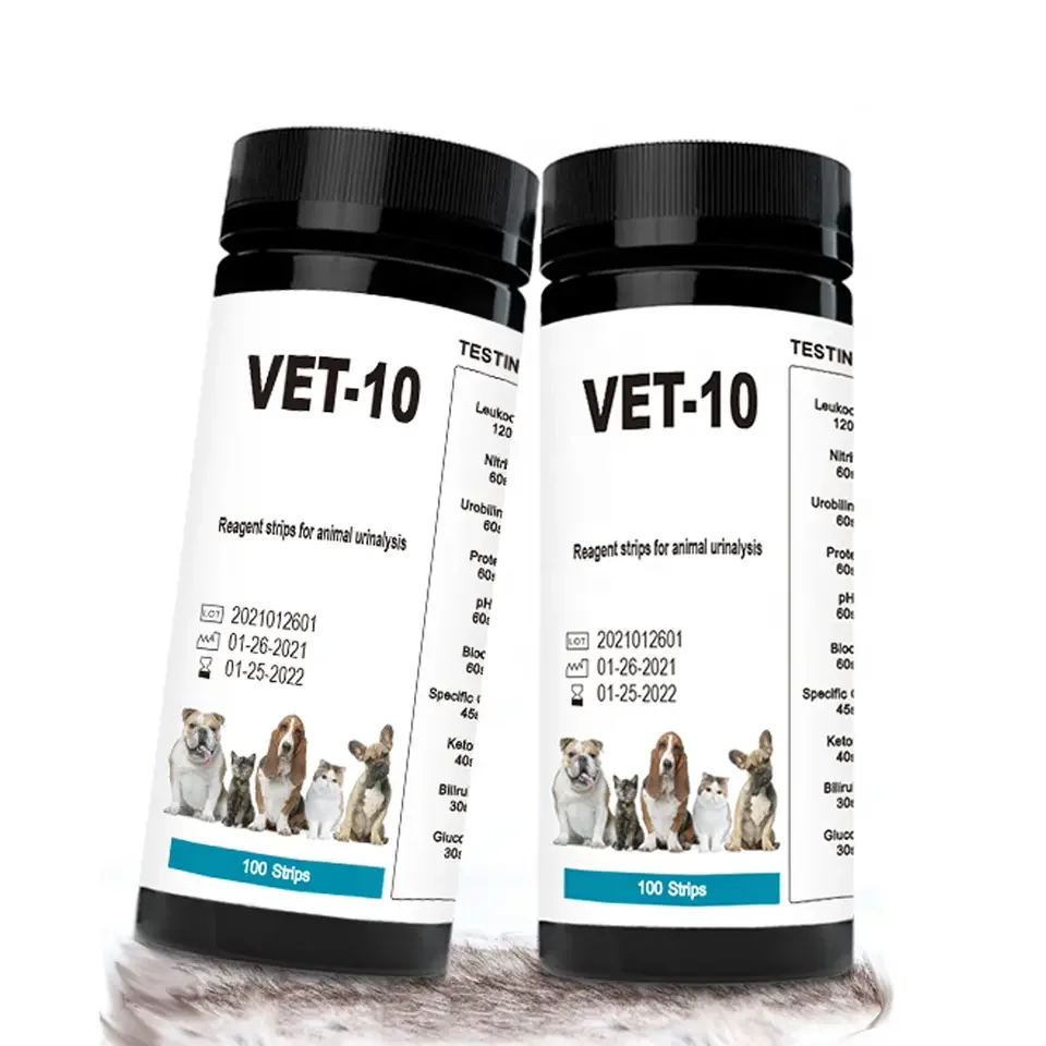 CheckUp 10-Parameter Urine Test Strips For Cats & Dogs (50 Count) – Monitor Glucose, Ketones, PH, Blood & More At Home