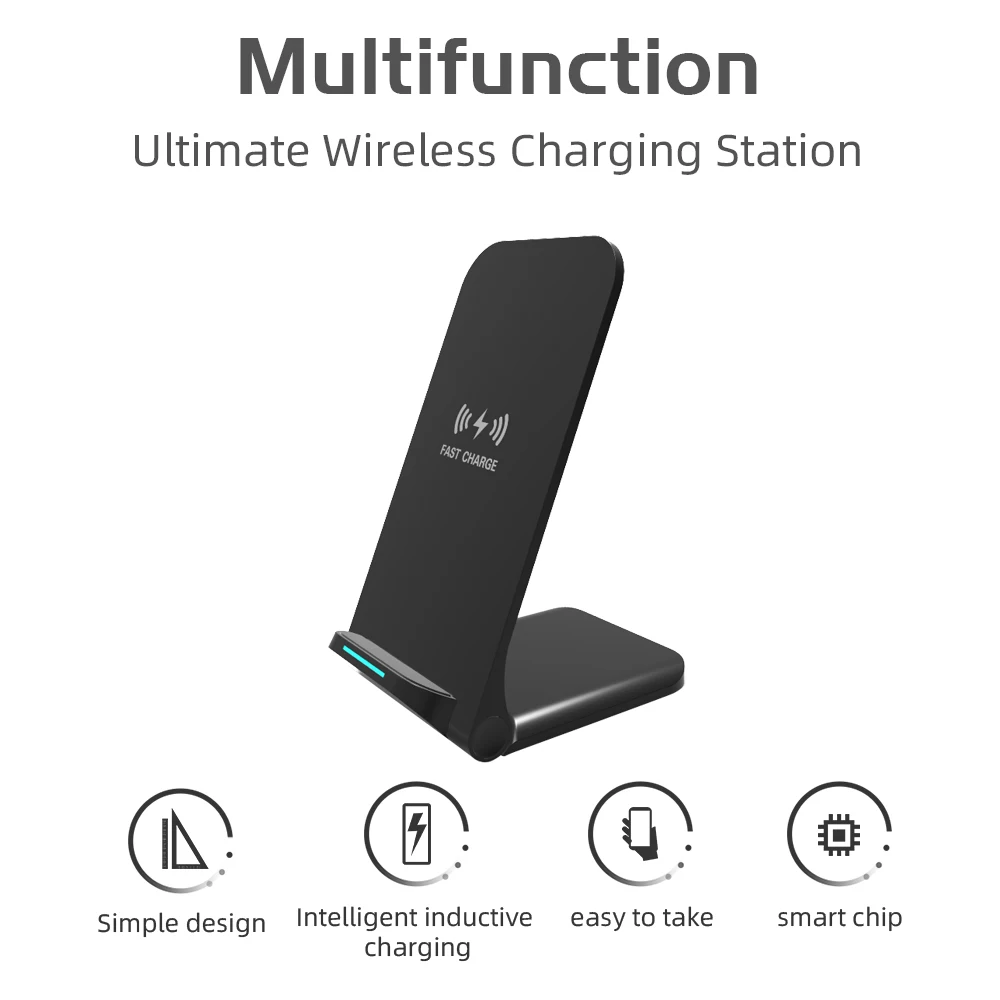 Type C Fast Wireless Mobile Phone Charger Qi Wireless Charger Smart
