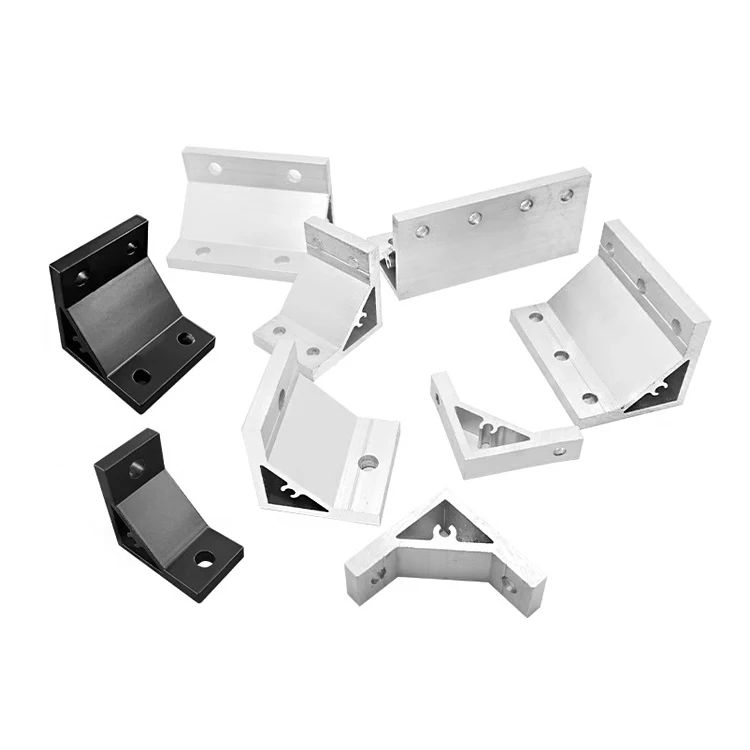 Industrial Aluminum Profile 90 Degree Reinforced Corner Code 30/40/45/50/60 Frame Door and Window Angle Connection Fixing Parts details