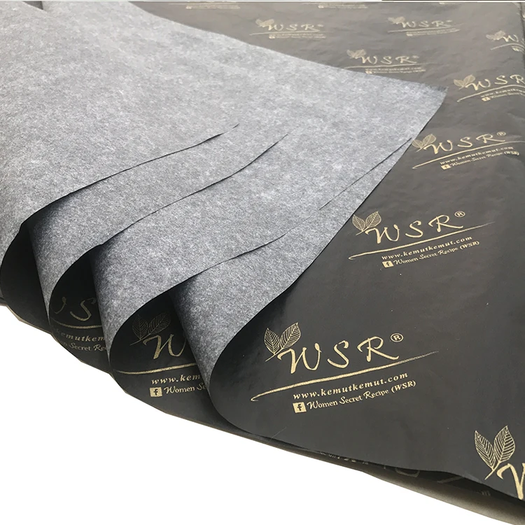Free Design Branded Clothing Black Tissue Paper And Custom Logo Black Tissue Wrapping Paper