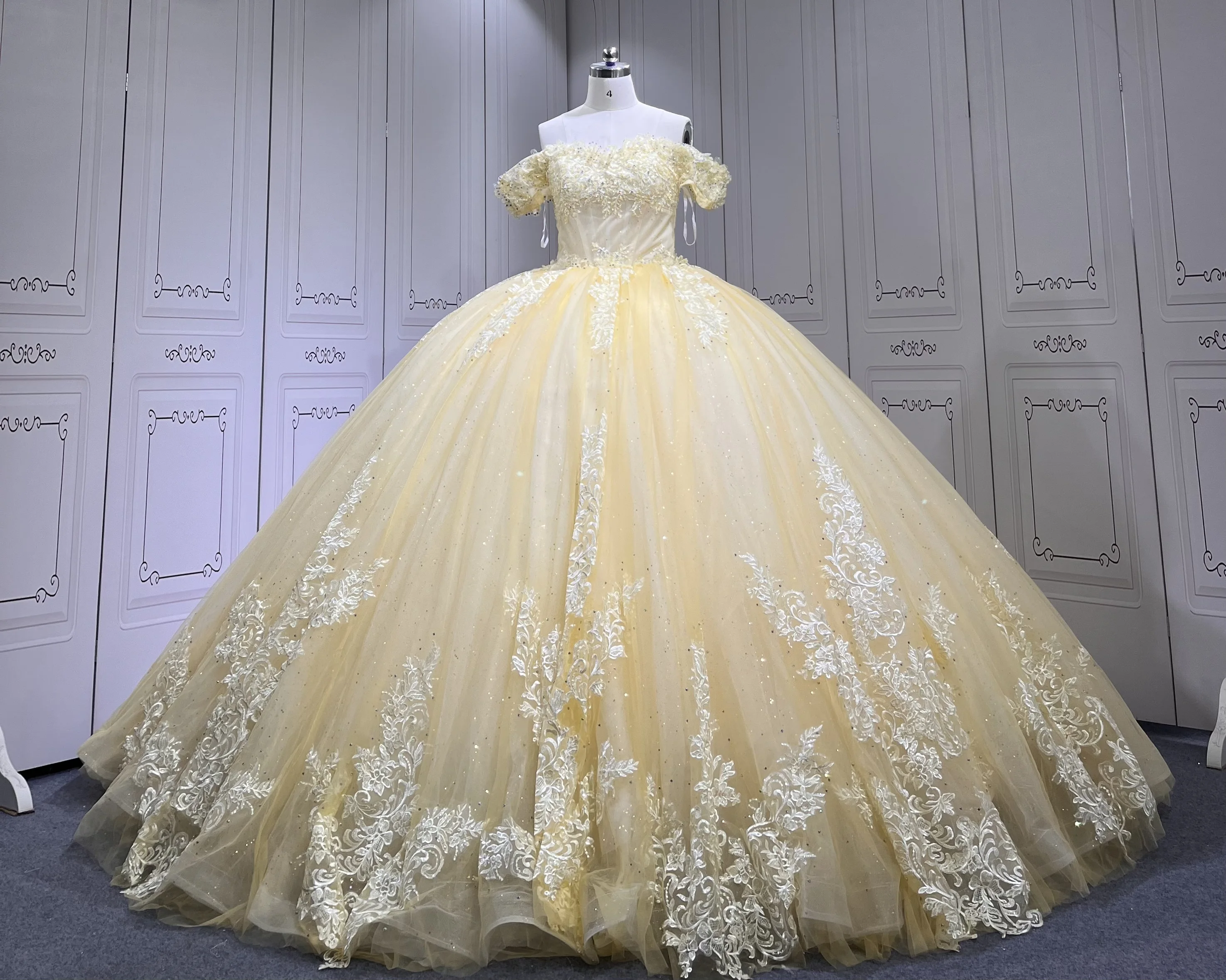 aline off shoulder wedding dress A-line Off the Shoulder Satin Cheap Simple Bridal Wedding Dresses SWD0058