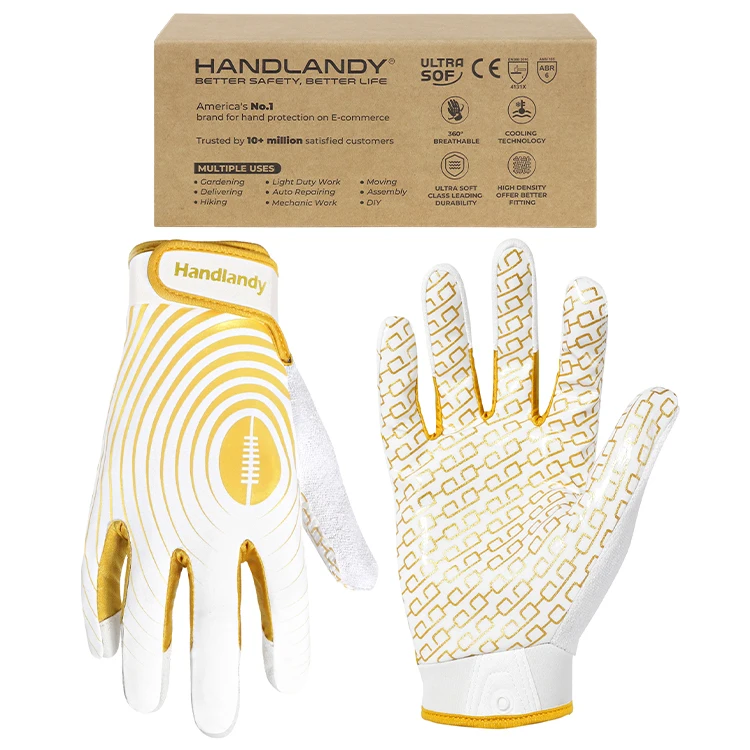 HANDLANDY Brand Stock Wholesale Golden Synthetic Leather Silicone Coating Great Grip Ant
