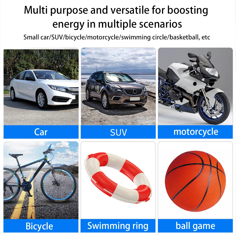 150Psi Portable Handheld Car Tire Inflator 4000mAh Wholesale Car Air Pump Wireless and Wired LED Light Air Compressor - view 6