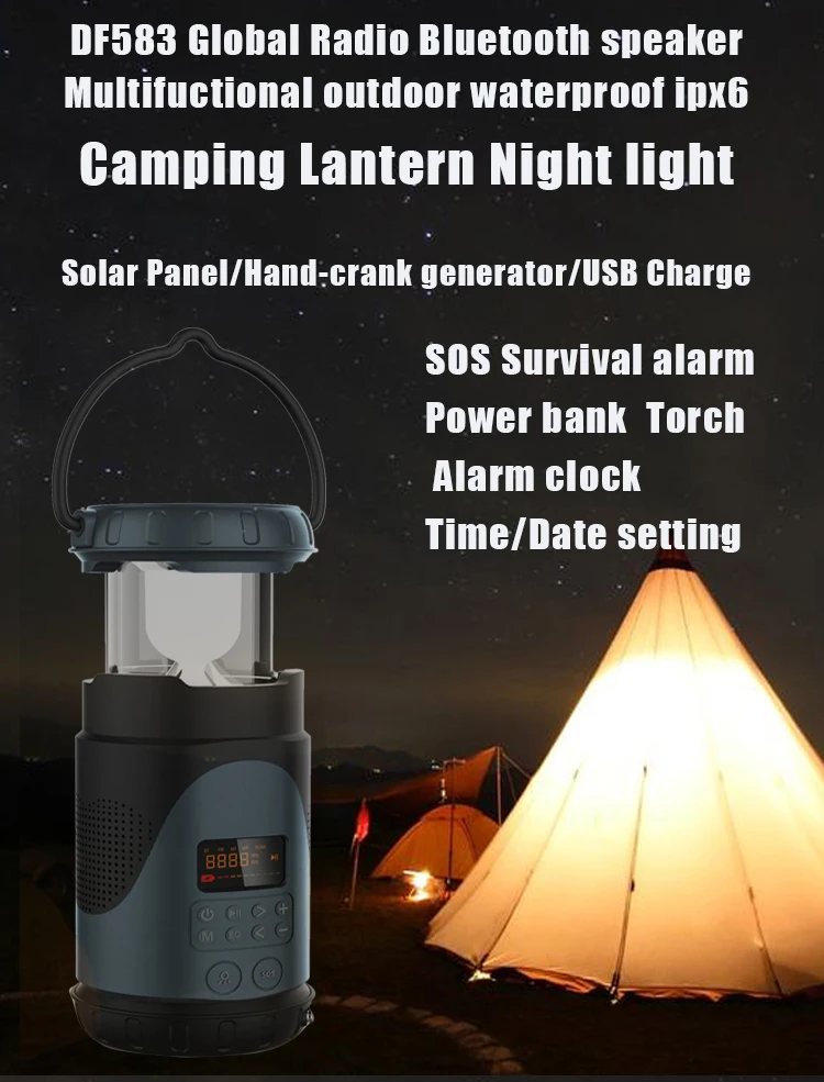Multimedia Work Light Audio Spotlight Subwoofer Heavy Duty Speakers Radio Camping Lantern 10 Inch Down Light Speaker