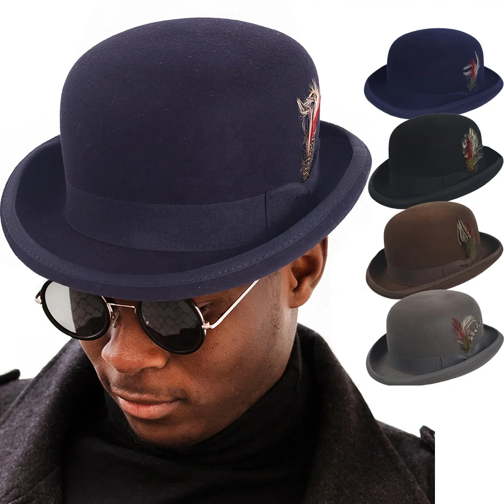 Classic Two-Tone Black and Cream bowler, Fedora, Race Day, Church hats Classy Black Derby Bowler Hat | Charlie Chaplin Hat  main image 4