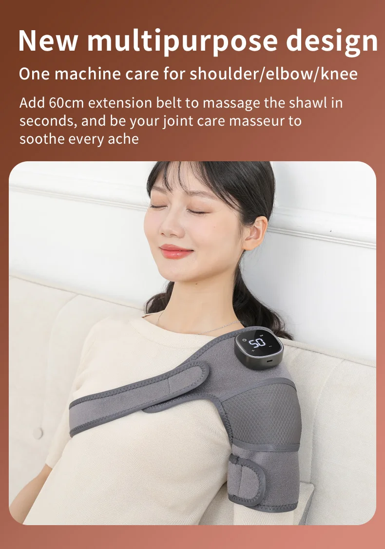 Wireless Knee Heating Pad Rechargeable Warm Therapy Knee Massager With 5 Levels Heating For