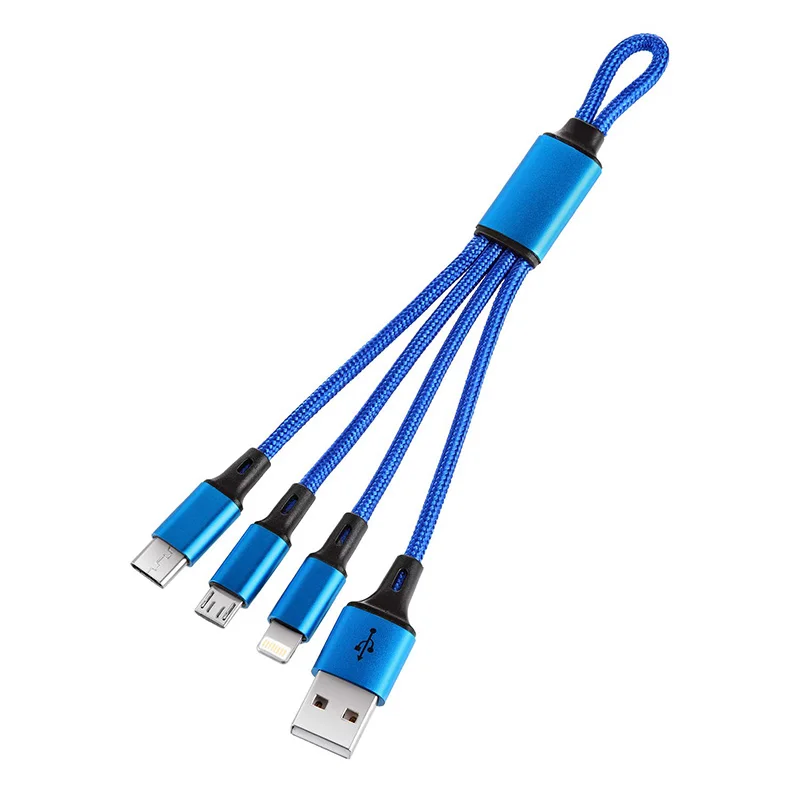 Fast Charging Multi-Function Car Data Cable Data Cable Three-in-One Charger One with Three Retractable Cable 