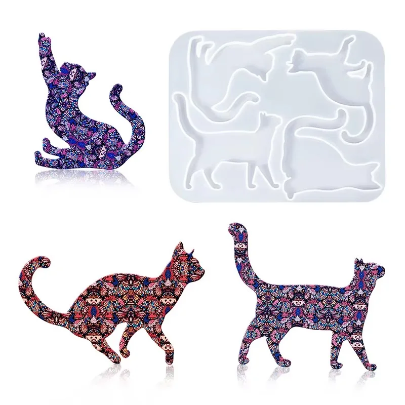 DIY Crystal Glue Cat Nose Pin Silicone Mold, Lucky Cat Fashion Bag Pendant Earrings Decorative Silicone Mold manufacture
