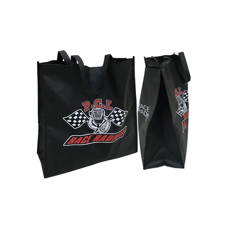 100Pcs/lot Custom Shopping Bag Non Woven Eco Promotional Bag Tote Bags Print  Your Logo Shopping Bag