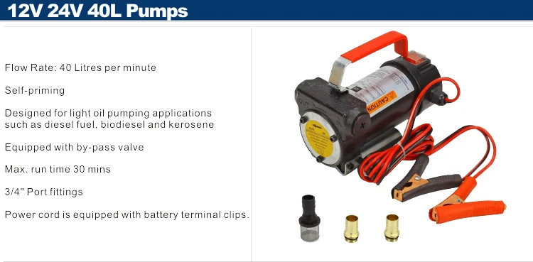 Diesel pump fuel oil pump barrel pump diesel 60L/min fuel pump self-priming oil suction pump 