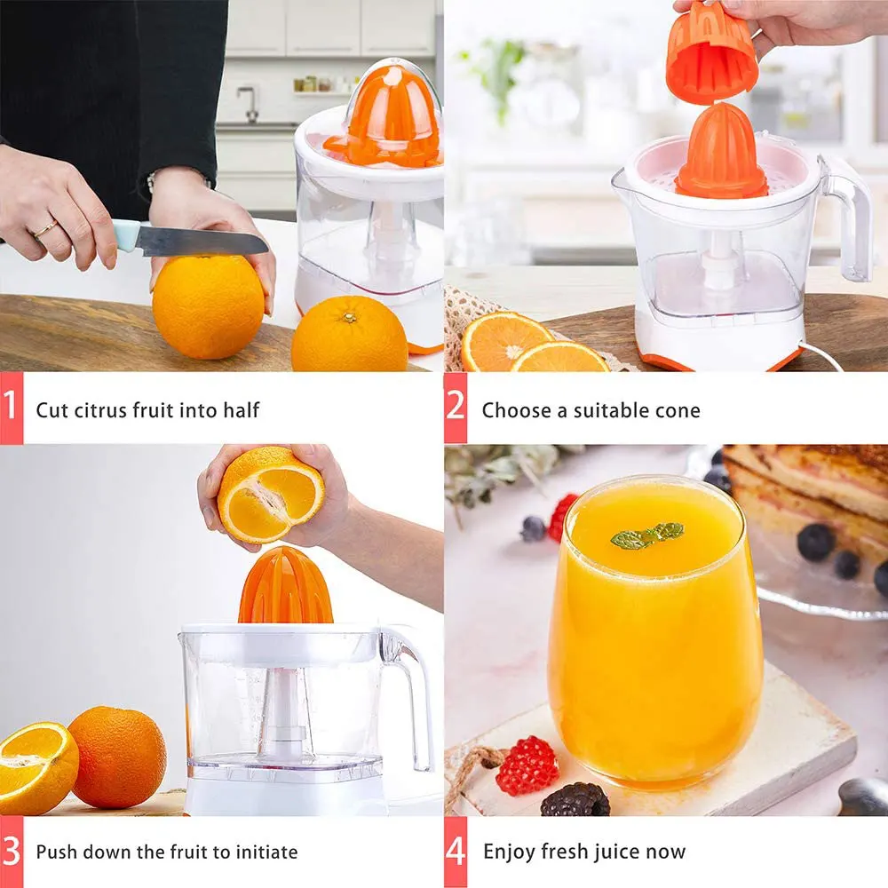Electric Citrus Juicer Pulp Control Orange Squeezer 40W Electric Lemon Juicer for Grapefruit Orange Lemon Extractor