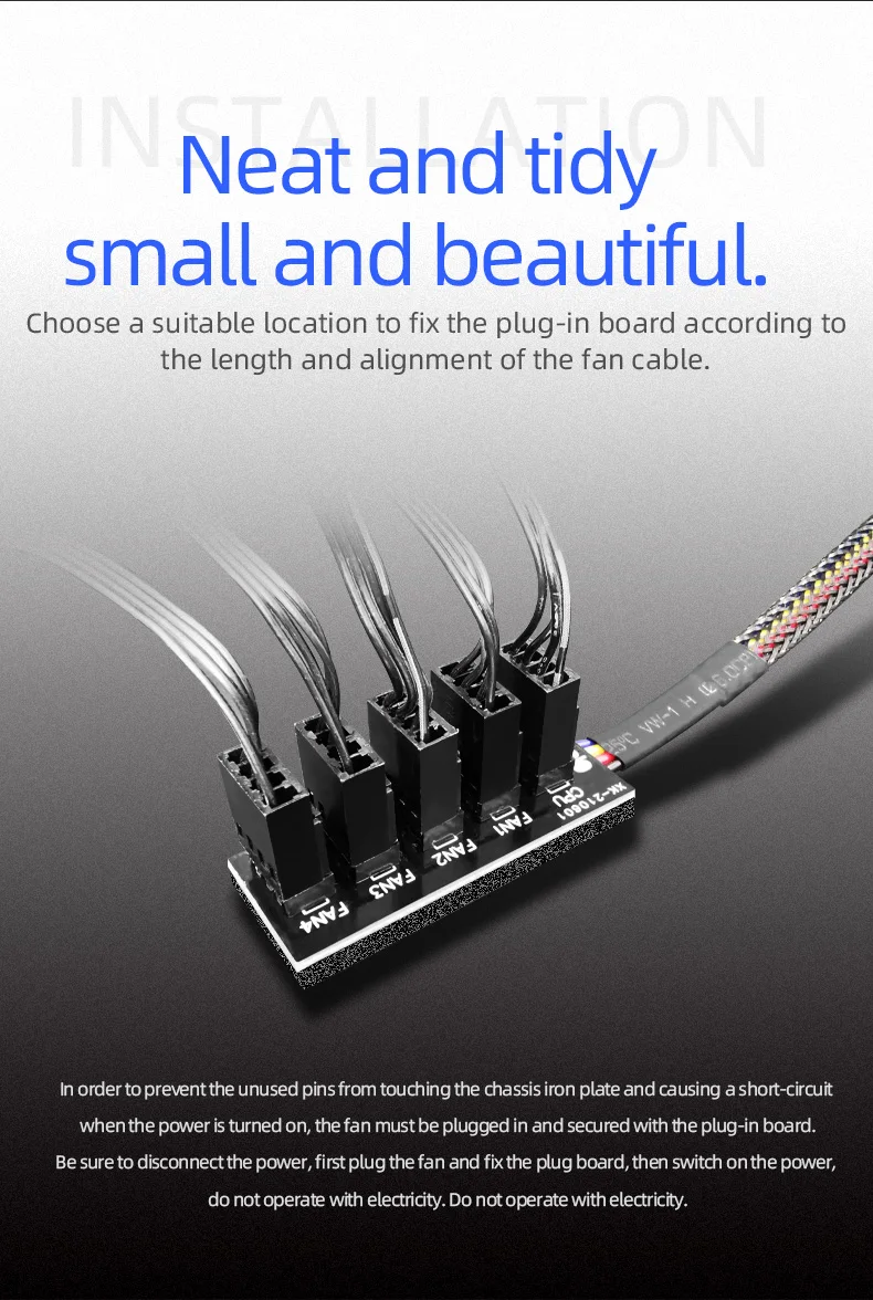 COOLMOON Desktop Computer CPU Casefan Controller 4PIN 5 in 1 PWM Fan ...