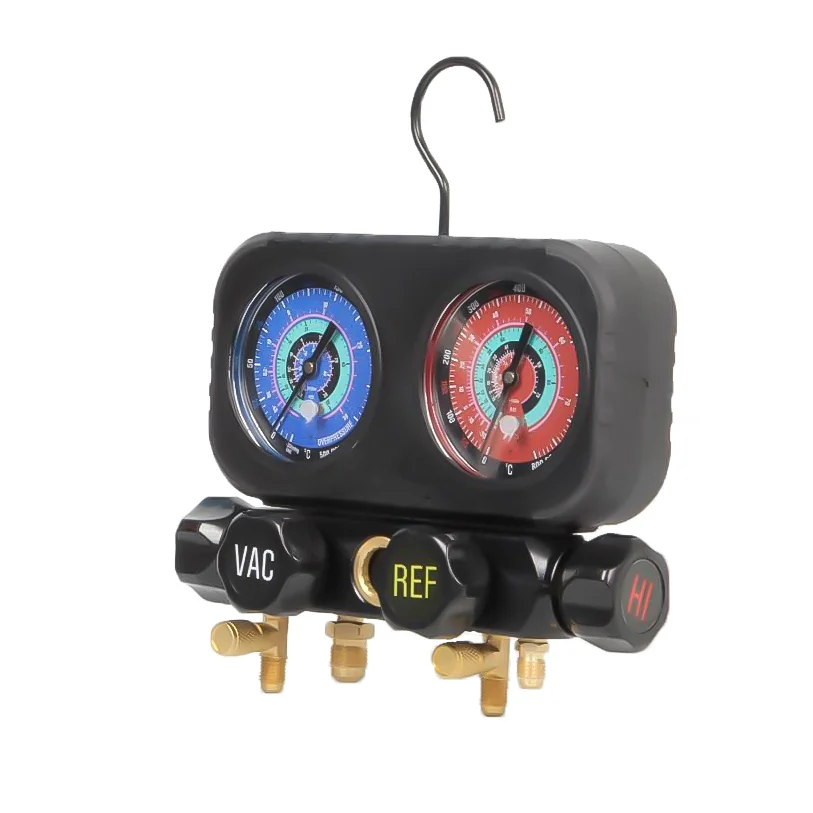 Hvac Gauges 3 Way Ac Manifold Gauge Set For R22/r32//r410a/r134a