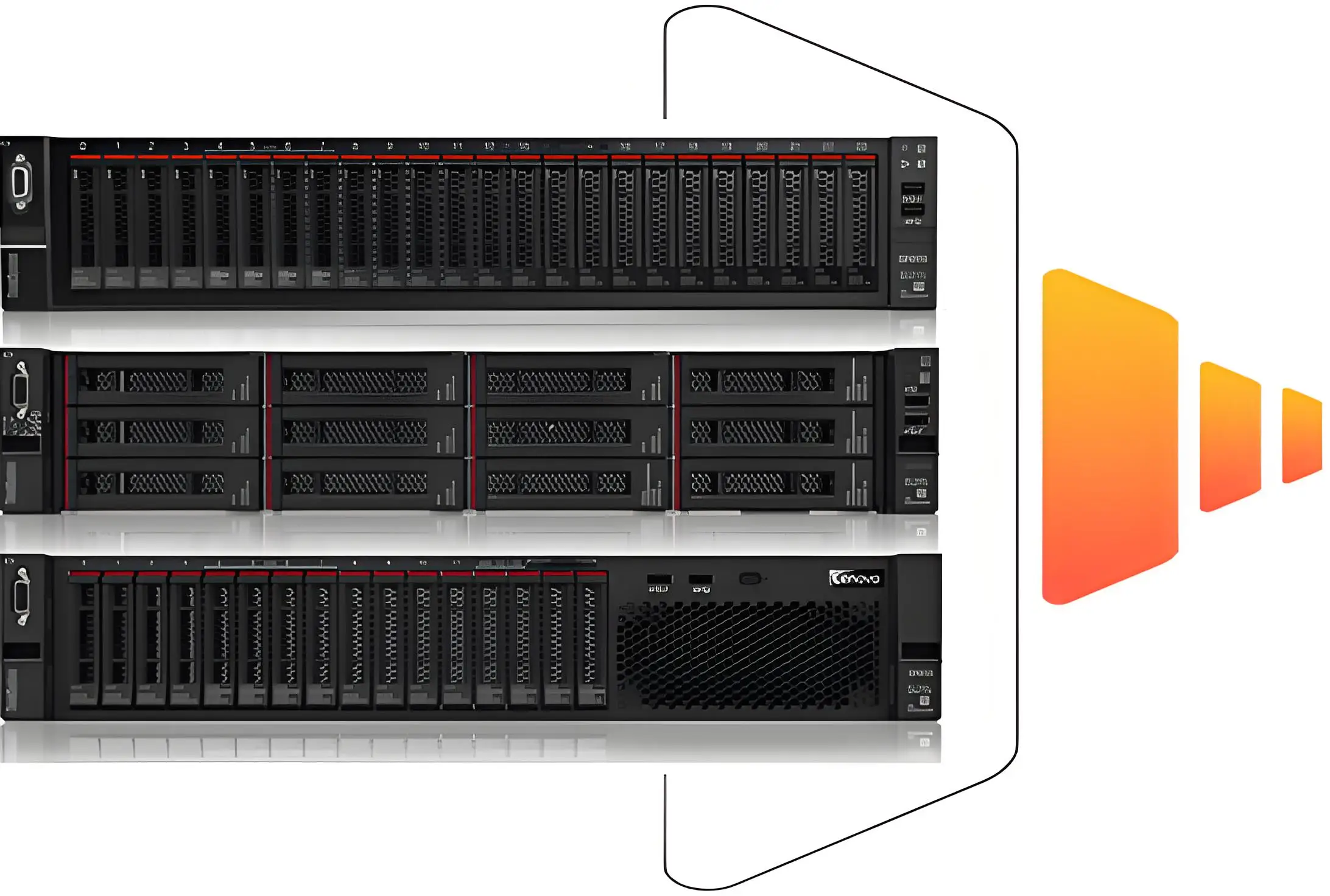 New/Genuine L Enovo ThinkSystem SR658 Rack Mounted Server Intel Xeon Silver 4210R 2.4GHz Ten Core 32GB Memory 480GB Solid State