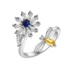 White gold color Blue Diamond (NJ1047)