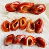 Red agate geode flame