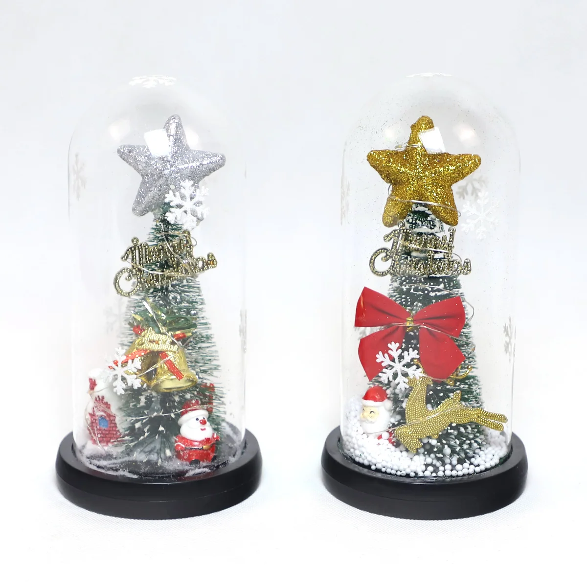 Wholesale Christmas Gifts Xmas Tree Inside LED Light In Glass Dome Led Indoor Gift for Home Decoration