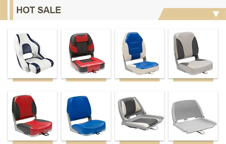 Foldable Low Back Boat Seat For Fishing And Boating Removable Front