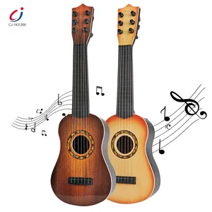 Chengji Educational Children Wood Grain Ukulele Play Set Playable Musical Instrument Kid Guitar Toy