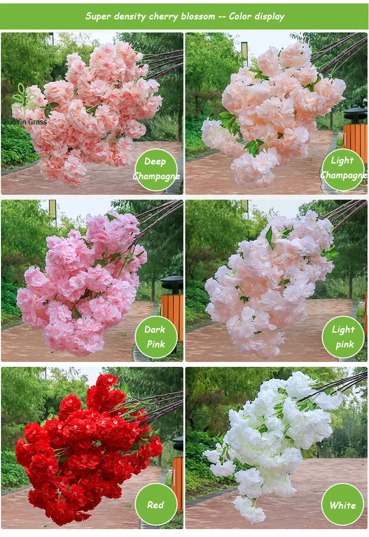 Ly Wholesale Fake Cherry Blossom Branch Encryption 4 Or 3 Branches