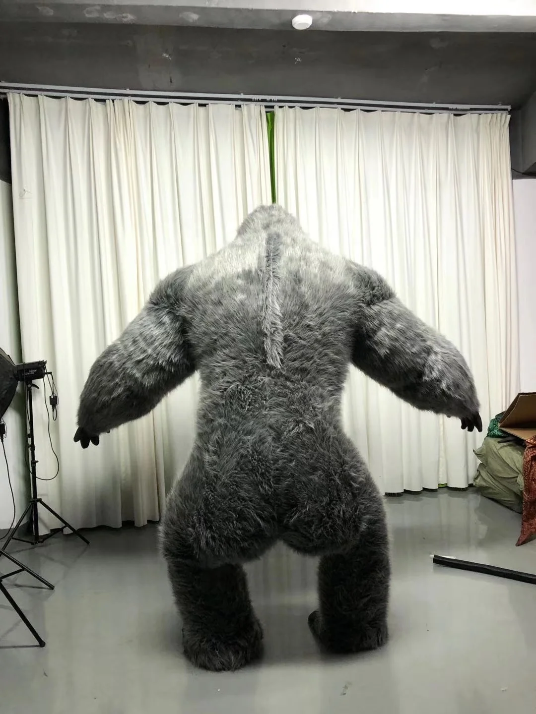 Enjoyment CE long fur inflatable Realistic gorilla mascot costume cosplay animal King Kong fancy dress for sale