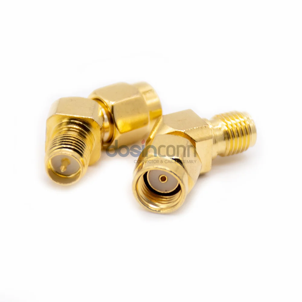 45 градусов 50 Ом позолоченный RP SMA штекер к Женский