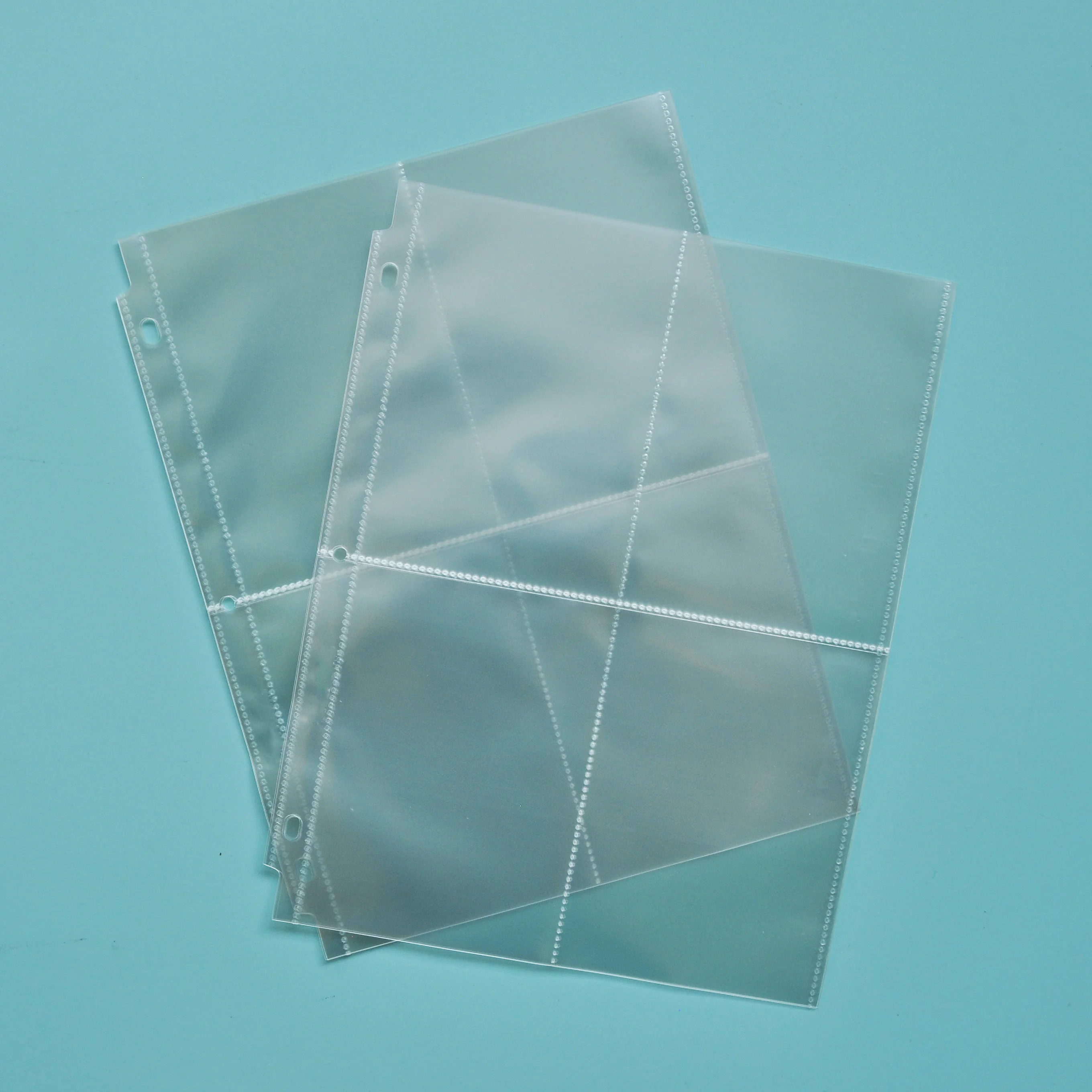 Letter Size Transparent Clear Trading Card Sleeves With 4 Pockets Each Top  Loading Page Protectors for 3 Ring Binder