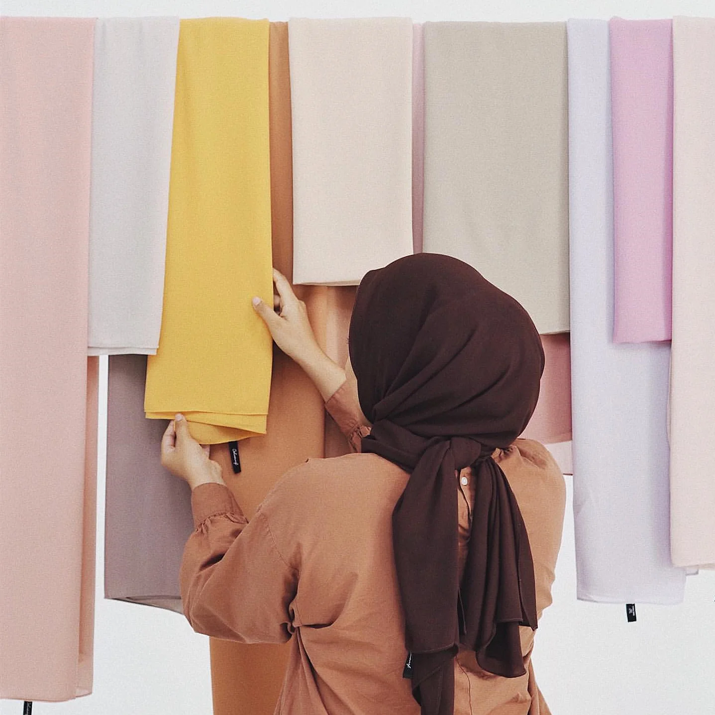 Fashionable Cheap Shemag Plain Pure Color Chiffon Tudung Head Scarves Muslim Shawl Scarf