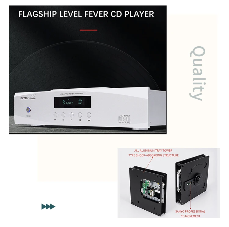 BRZHIFI CD100 fever CD machine push cover balanced output player decode digital output factory