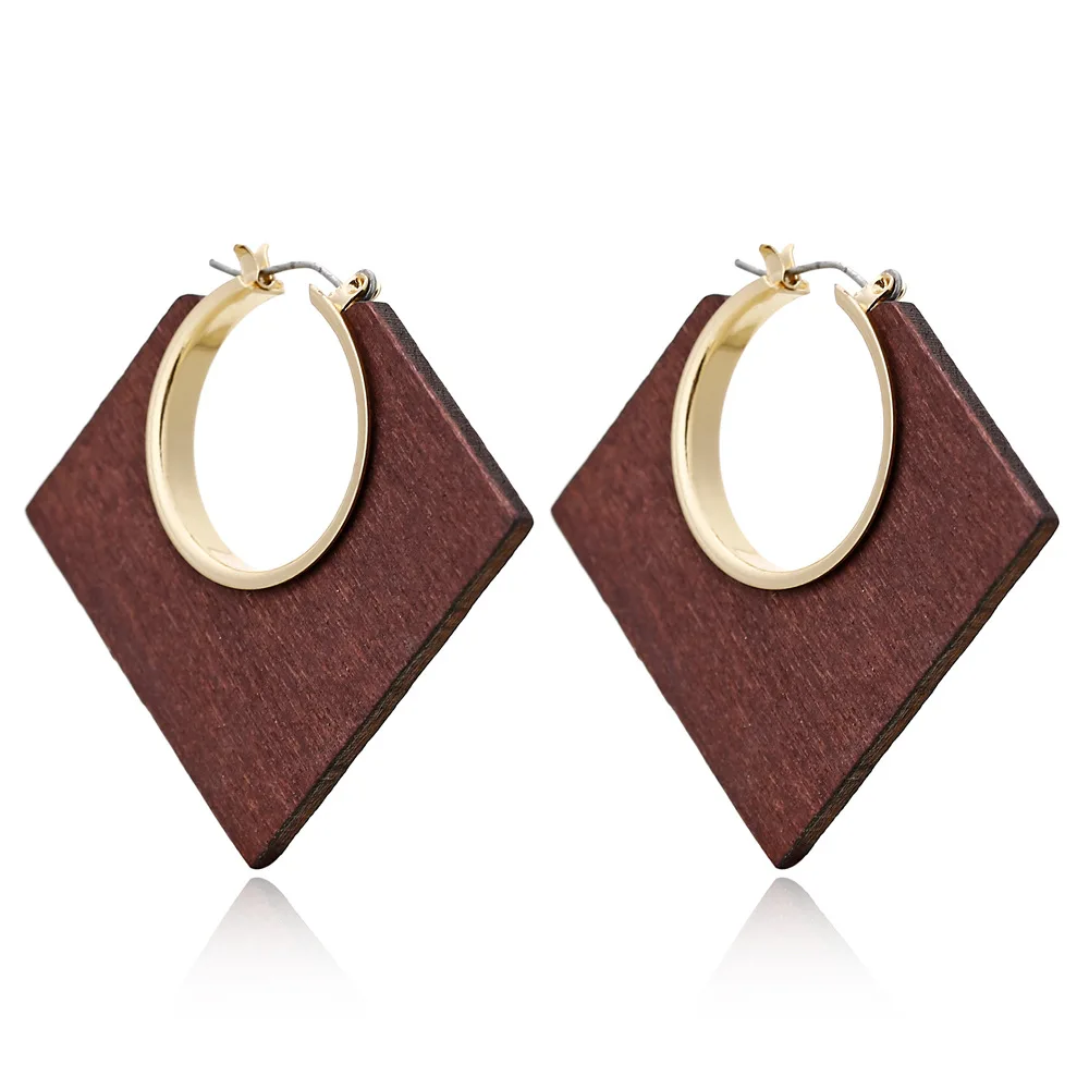 big wooden earrings