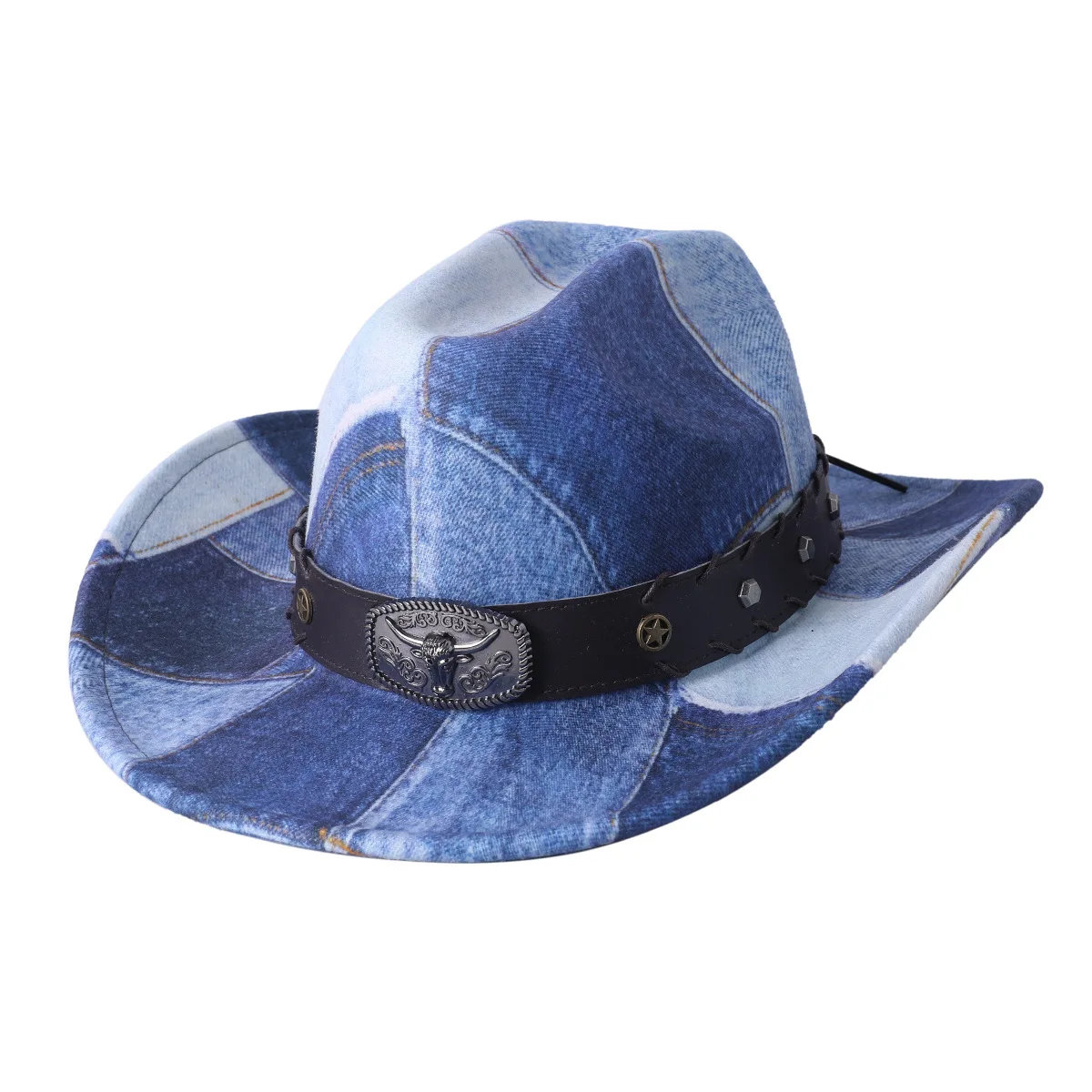 2173 Denim Cowboy Hat Men Big Wide Brim For Women Western Cowgirl Levi Strauss Signature Women main image 4