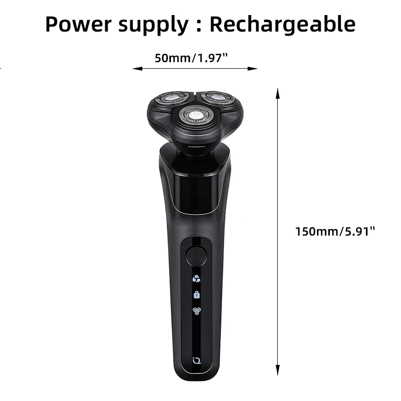 Manufacturer Wholesale Three-Blade Electric Shaver with USB Charging Rotary Push-Pull Feature for Family RVs and Hotels