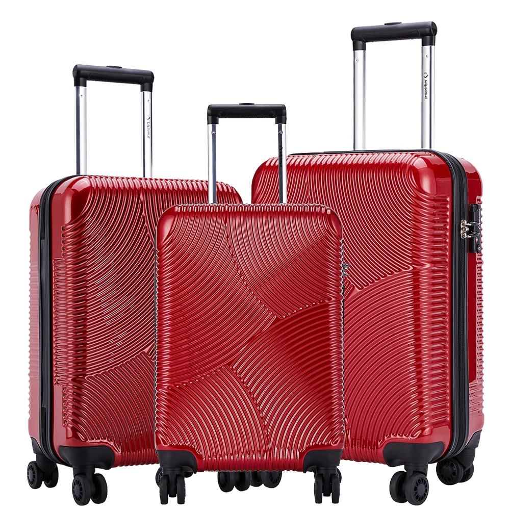 3 Pieces Luggage Set Trolley Travel Luggage Bag Suitcase Luggage With ...