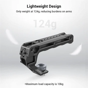 SmallRig Top Handle with 3/8"-16 Locating Holes for ARRI Grip for Camera Cage, Universal Video Rig with 5 Cold Shoe 3765 detail image