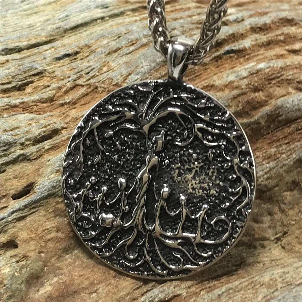 Mother and child tree of 2024 life pendant