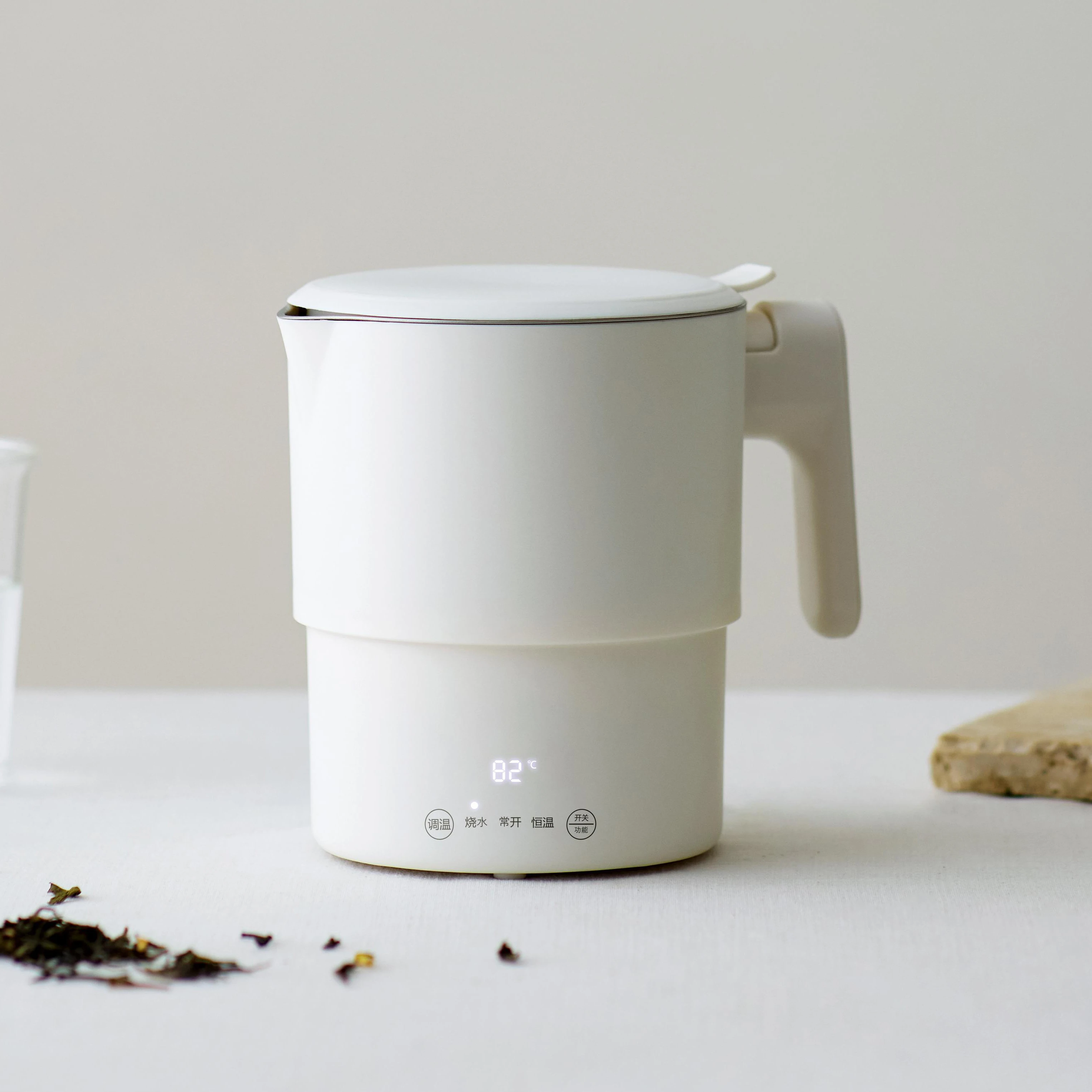 Ketel elektrik multifungsi, ketel Stainless Steel 800ml elektrik portabel  bepergian lipat