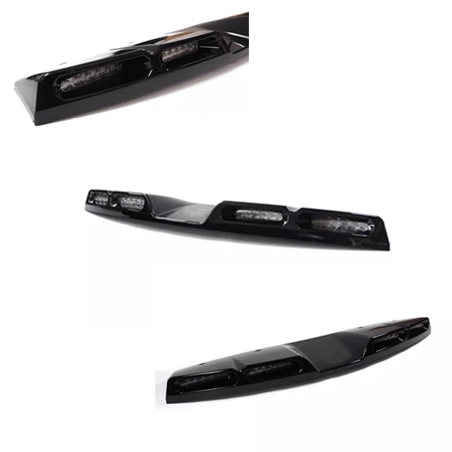Gloss Black Auto Front Roof Spoiler Lamp Led Car Top Light For Land