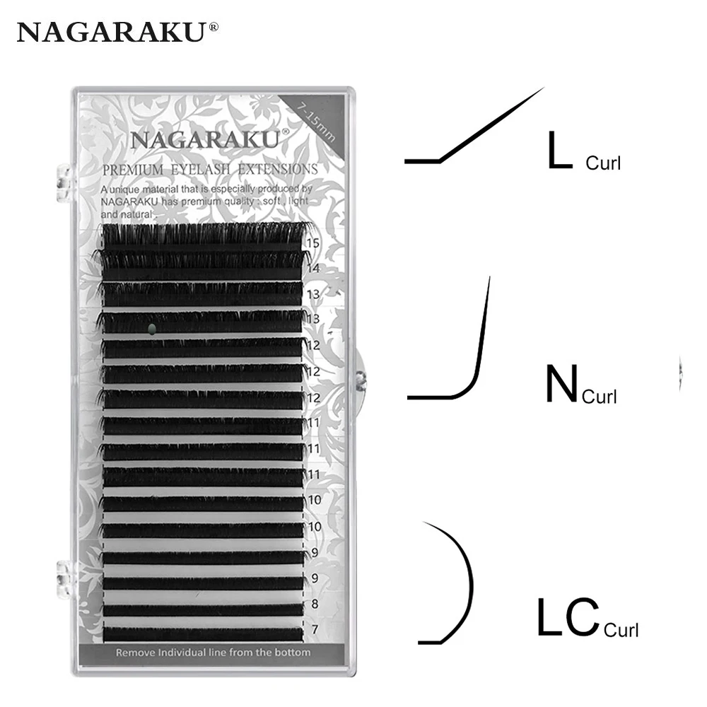 Nagaraku Special Curl L Lc N Eyelash Extension Mixed 7 15 Mm Mink Eyelashes Curl L N M Soft And Natural False Lash Buy Extensiones De Pestanas De Vison De Curl L Lc