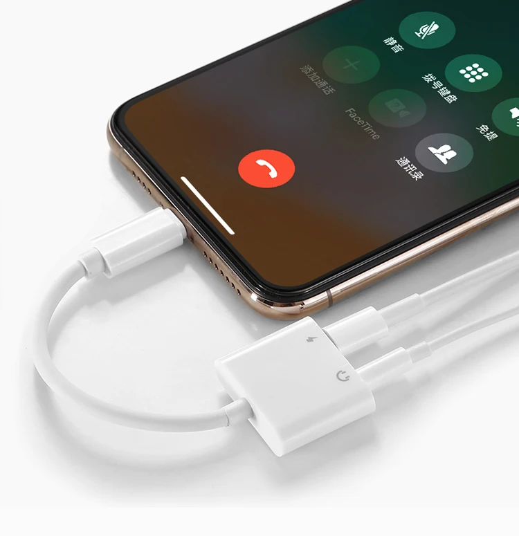 
 phone Splitter 3.5mm Headphone Adapter And Dual Port Adapter For Iphone 2 In 1 Charging And Music Listening  