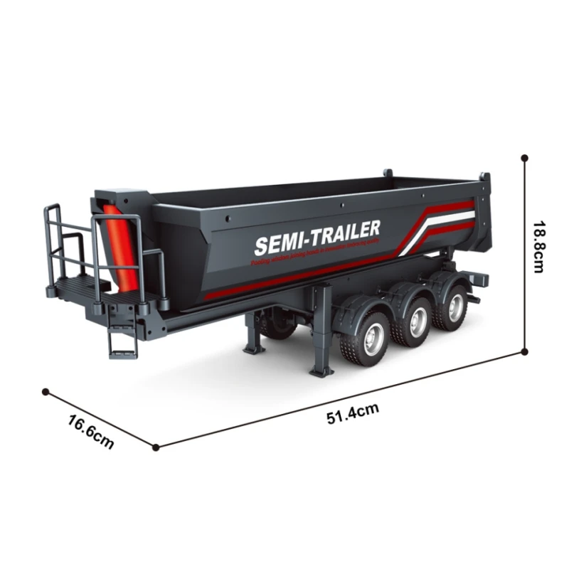 Huina 1509 1/18 Alloy Semi-Trailer Dump Truck RC Car