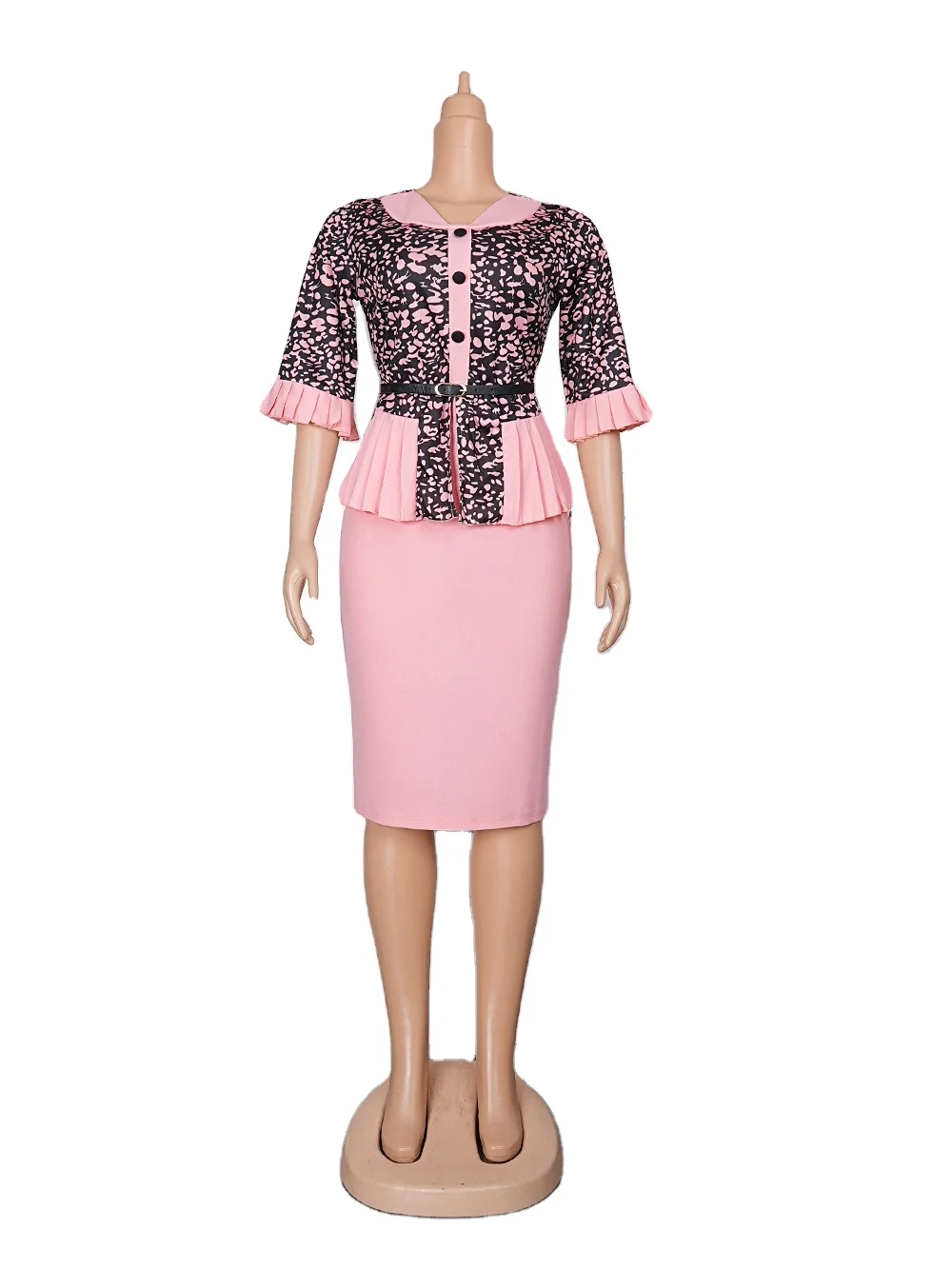 K0027 Modest African Office Ladies Church Dresses for Black Women Elegant  Formal Dress Latest Skirt Designs Pictures